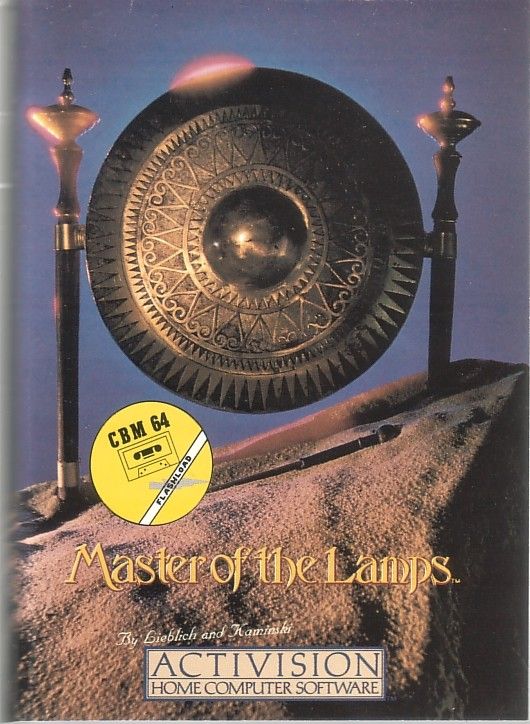 Master of the Lamps box art for Commodore 64